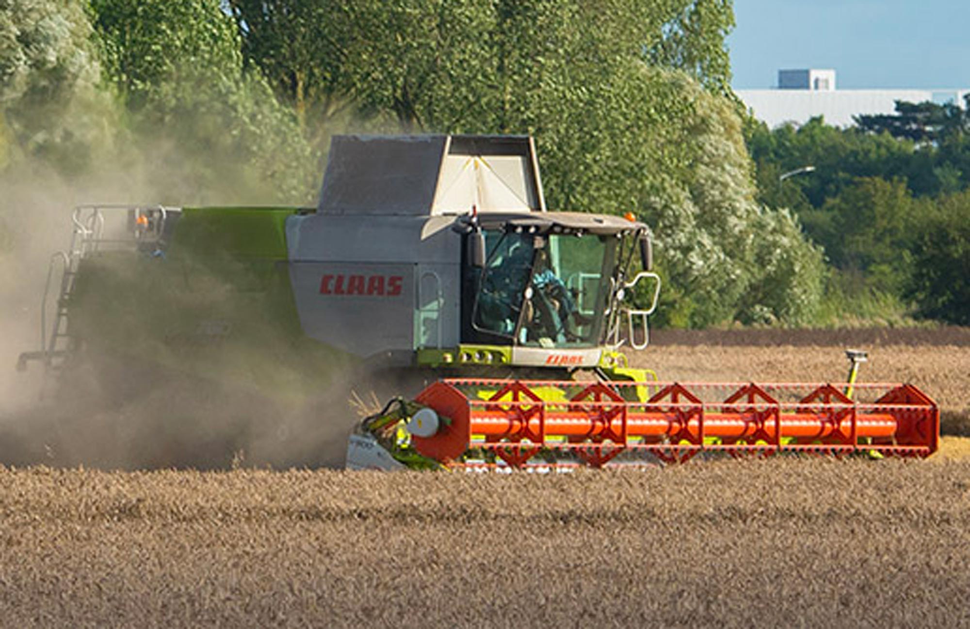 Harvesting of field provided by Glover Agricultural Services.